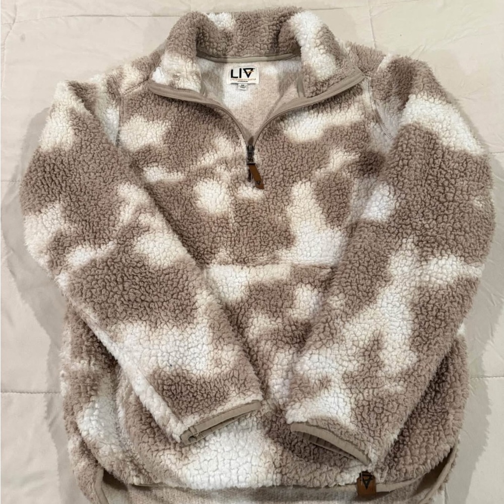 Kids' Brown and White Fleece Jacket